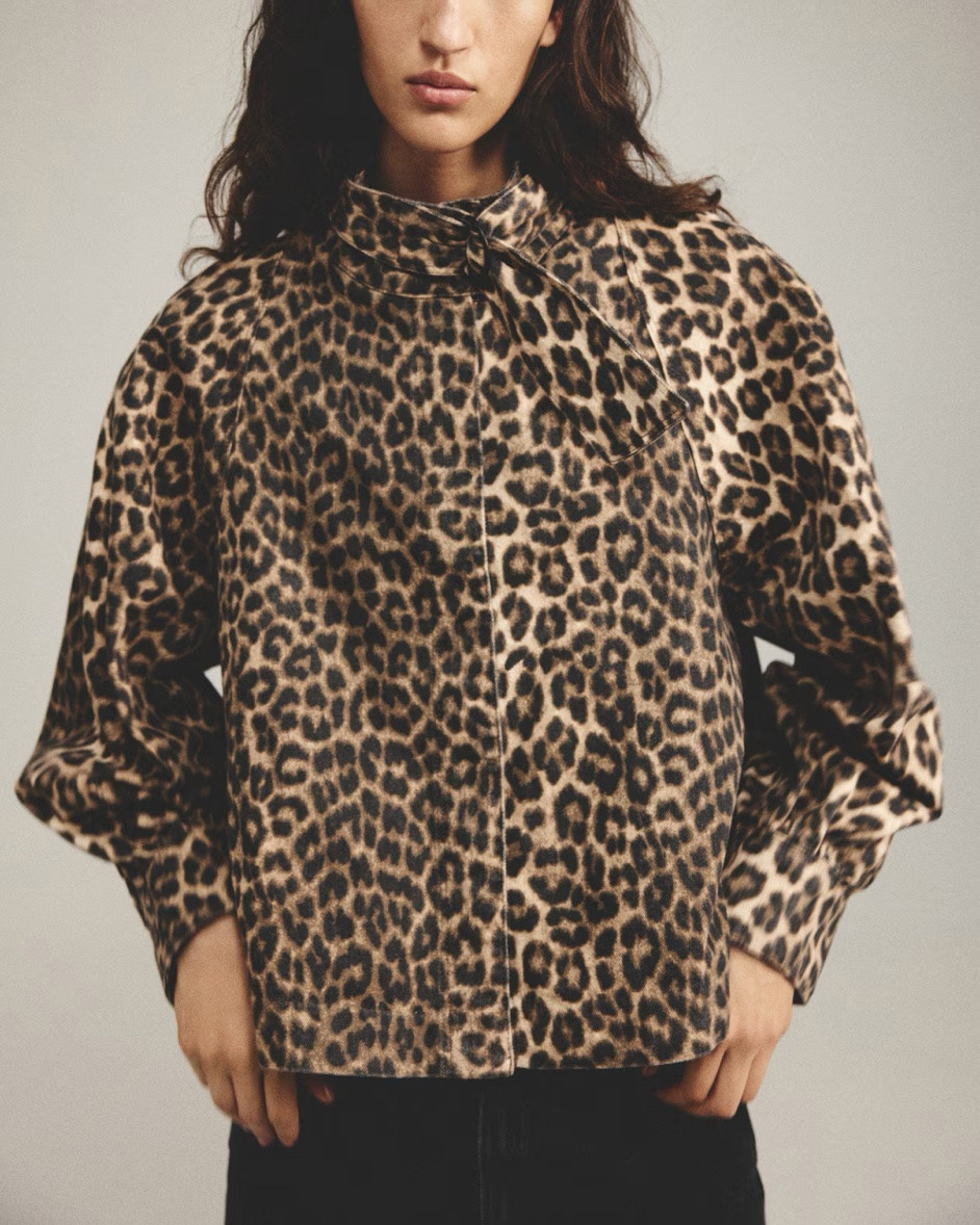 Leopard print tie neck jacket

#LTKSeasonal