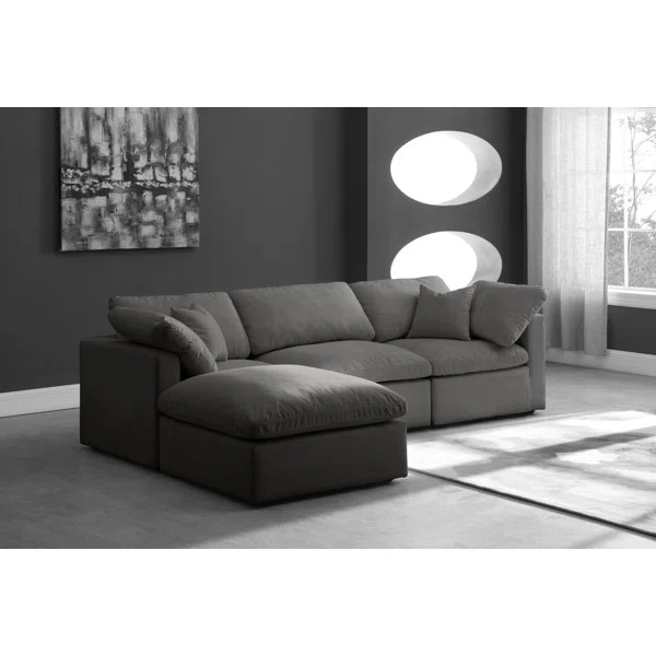 Atis 4 - Piece Velvet Sectional | Wayfair North America