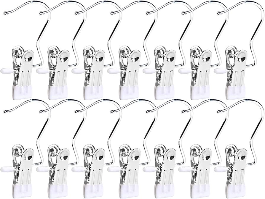 30 Pack Boot Hanger for Closet, Laundry Hooks with Clips, Boot Holder, Hanging Clips, Portable Mu... | Amazon (US)