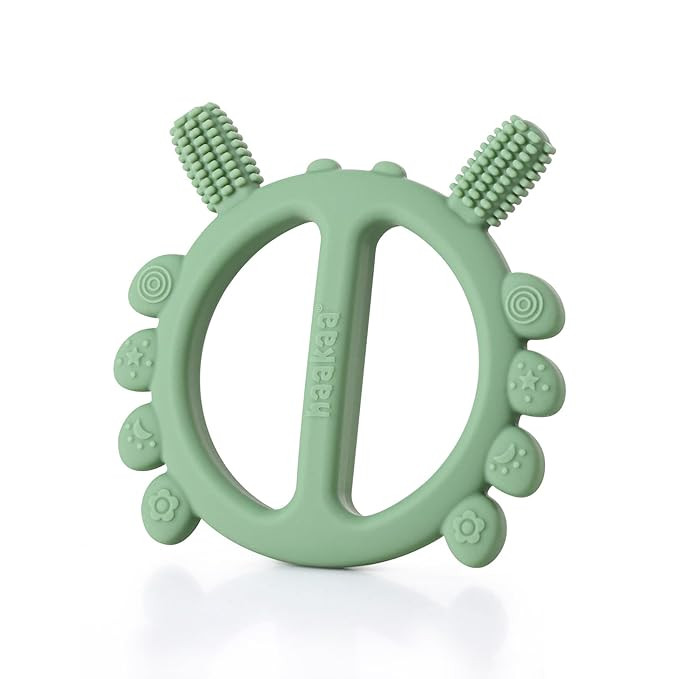 Haakaa Silicone Crab Baby Teether,Teething Toys,360° Baby Toothbrush Head for Infant Self-Brushi... | Amazon (US)