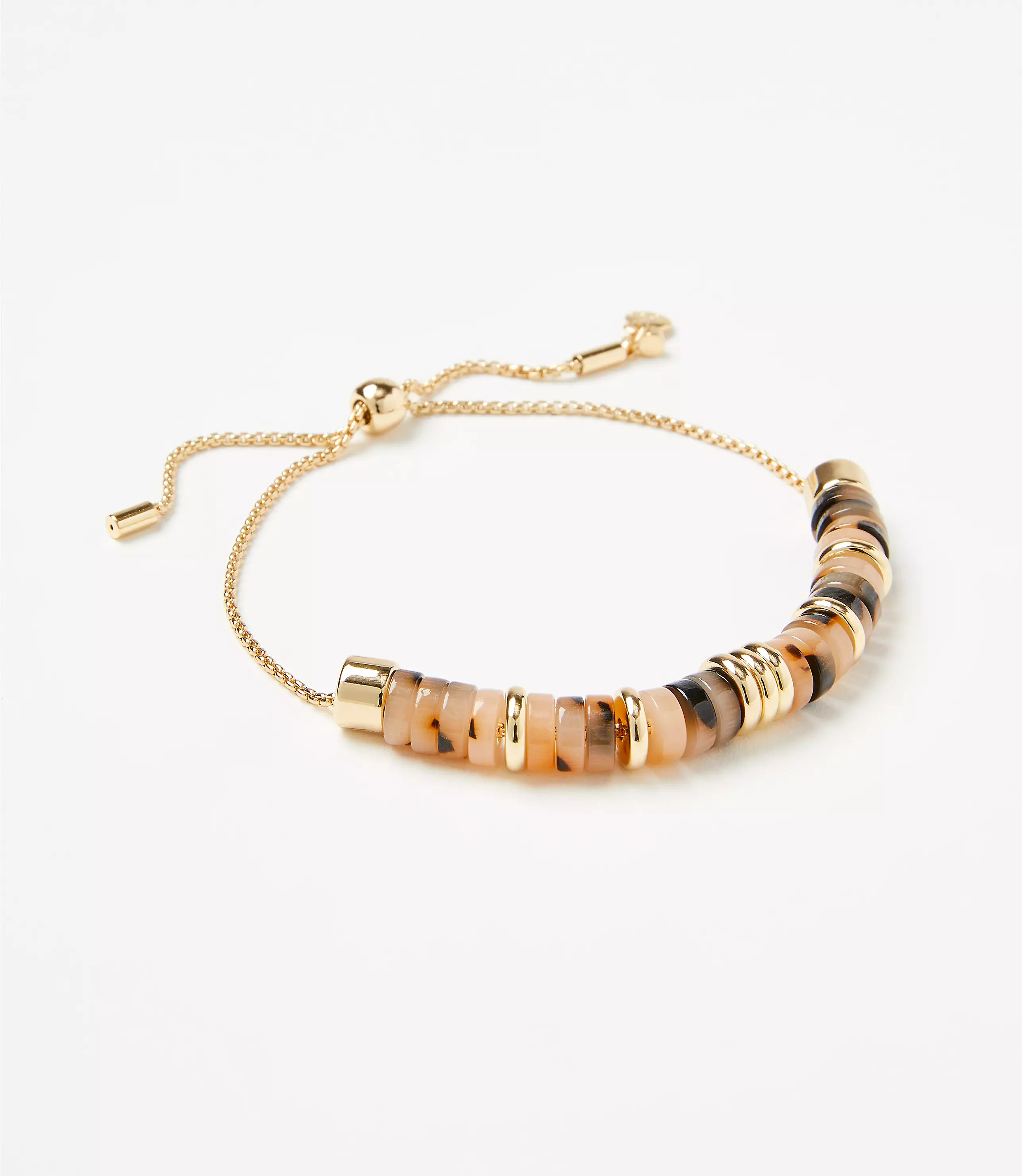 Tortoiseshell Print Spliced Pull Tie Bracelet | LOFT