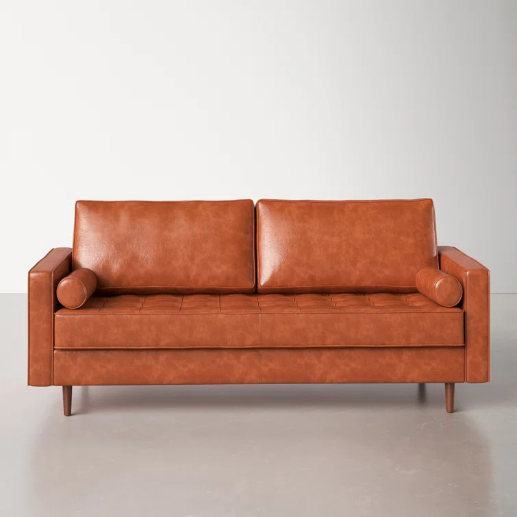 Hailee 84'' Leather Sofa | Wayfair North America