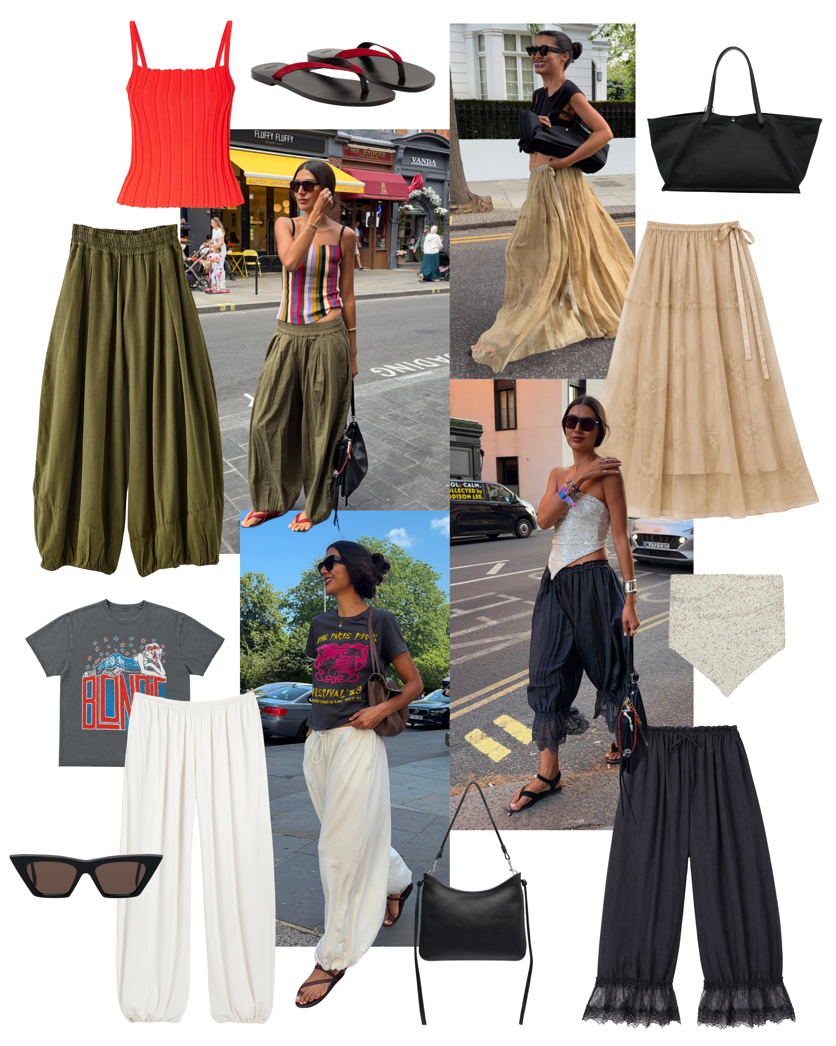 Recent outfit round-up 🩵

summer outfits, holiday outfits, city break, chic summer outfits, balloon trousers, cargo trousers, bloomers, maxi skirt, graphic tee 

 #LTKuk #LTKsummer #LTKstyletip
