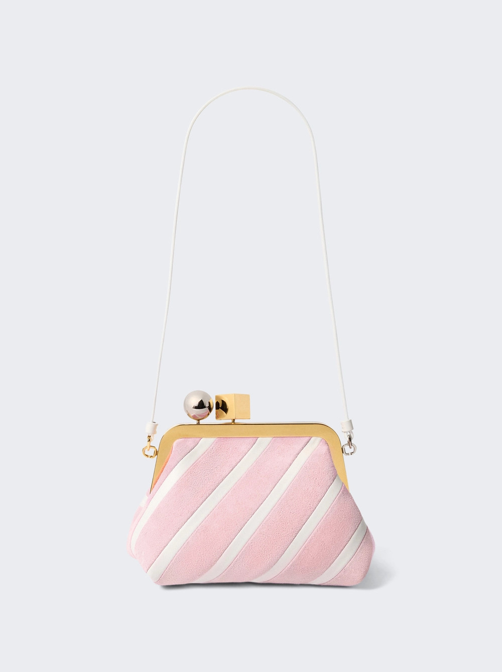 Le Berlingot Bag Light Pink And White  | The Webster | The Webster