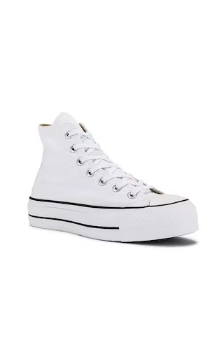 Converse Chuck Taylor All Star Lift Hi Sneaker in White & Black from Revolve.com | Revolve Clothing (Global)