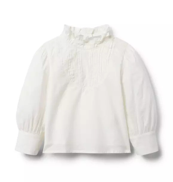 Pintuck Ruffle Collar Top | Janie and Jack