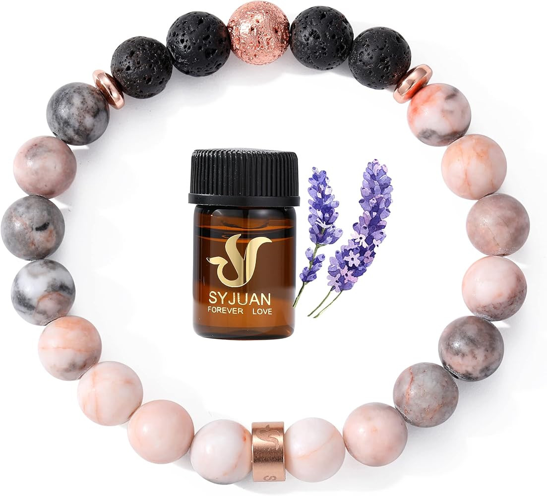 Anxiety Healing Bracelet Lavender Essential Oil Aromatheraphy Diffuser Lava Rock Bracelets Relaxa... | Amazon (US)