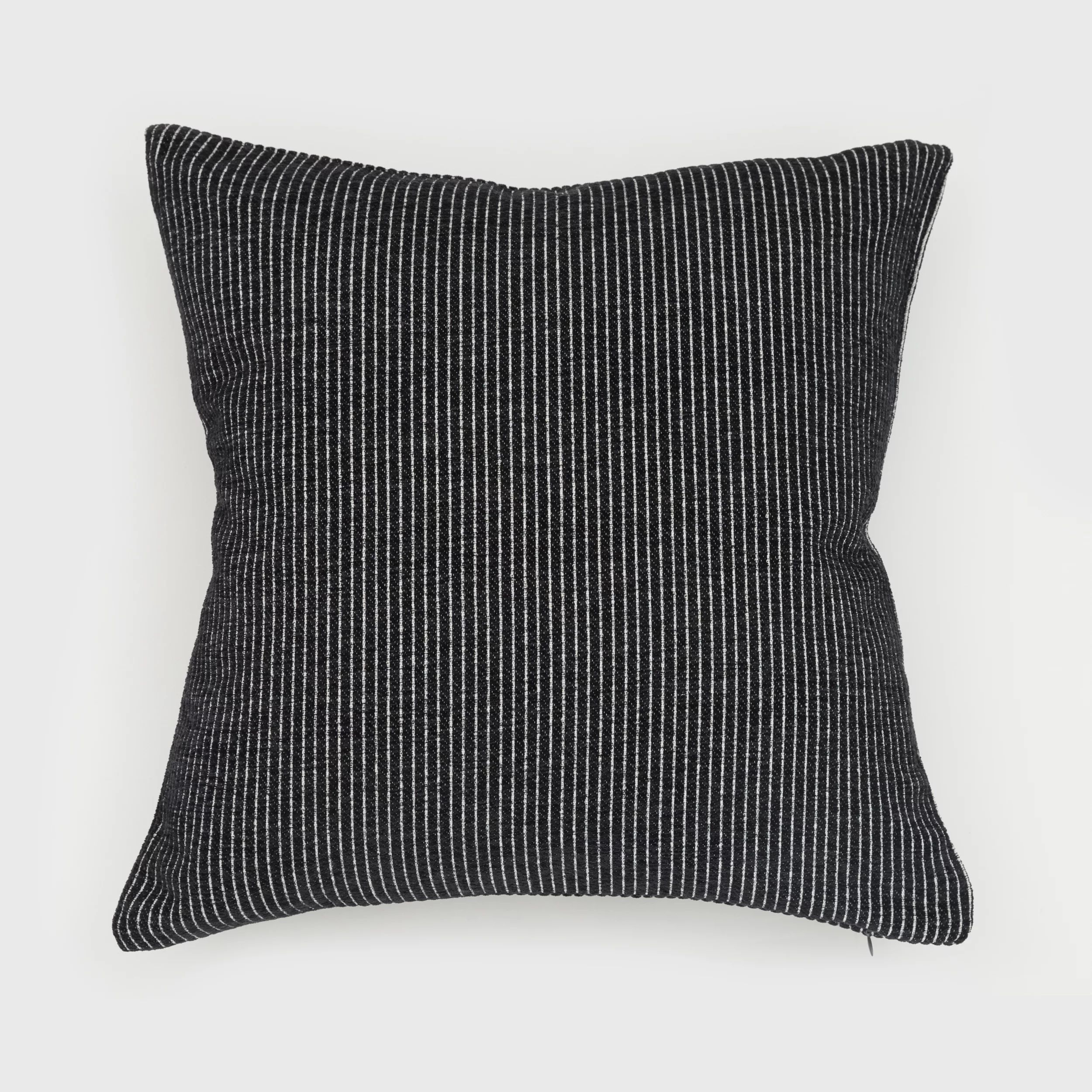 EVERGRACE Elsa Reversible Woven Pinstripes Pillow, 18in, x 18in, Black Beauty - Walmart.com | Walmart (US)