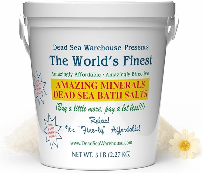 Dead Sea Warehouse-Amazing Minerals Dead Sea Bath Salts, Detoxifying & Moisturizing for Dry Skin,... | Amazon (US)
