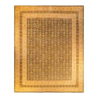 Mogul Green 12 x 15 Oriental Wool Indoor Area Rug | The Home Depot