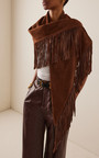 Samantha Fringed Suede Triangle Scarf | Moda Operandi (Global)