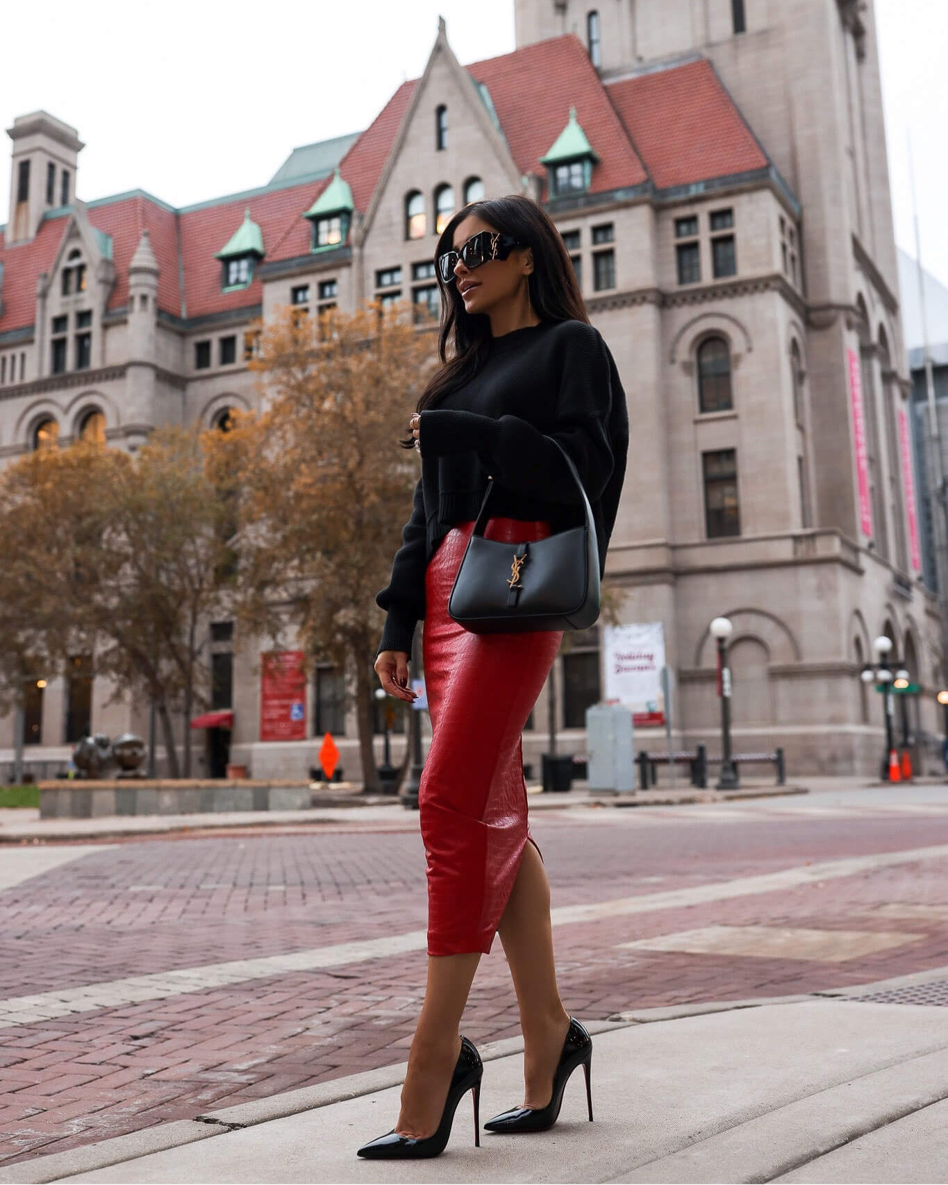 Fall date night outfit
Free people cropped sweater
Naked wardrobe red midi skirt
Saint Laurent hobo bag 

#LTKFindsUnder100 #LTKSeasonal #LTKStyleTip