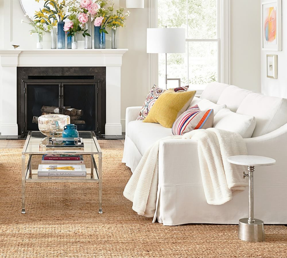 Melvin 12" Marble Adjustable Accent Table | Pottery Barn (US)