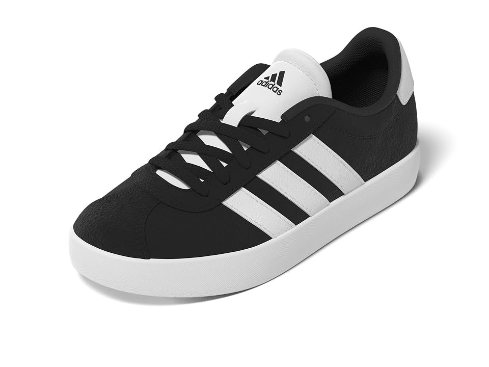 adidas Kids VL Court 3.0 Shoes (Little Kid/Big Kid) Kids Shoes Black/White/Black: 2.5 Little Kid M, Textile | Zappos