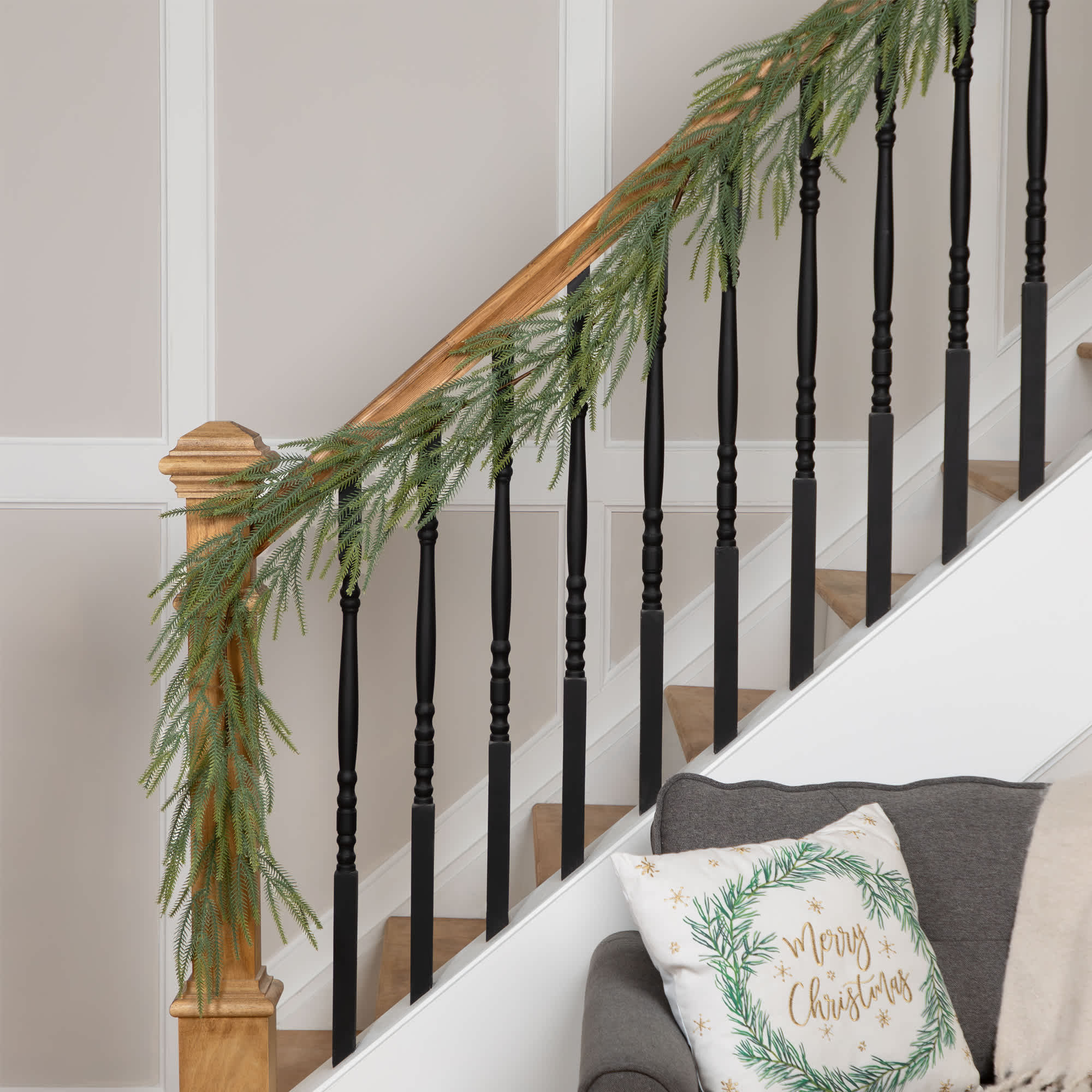 Northlight Real Touch Norfolk Pine Artificial Christmas Garland - 7 feet - Unlit one_size | NORTHLIGHT HN96801 | Lowe's