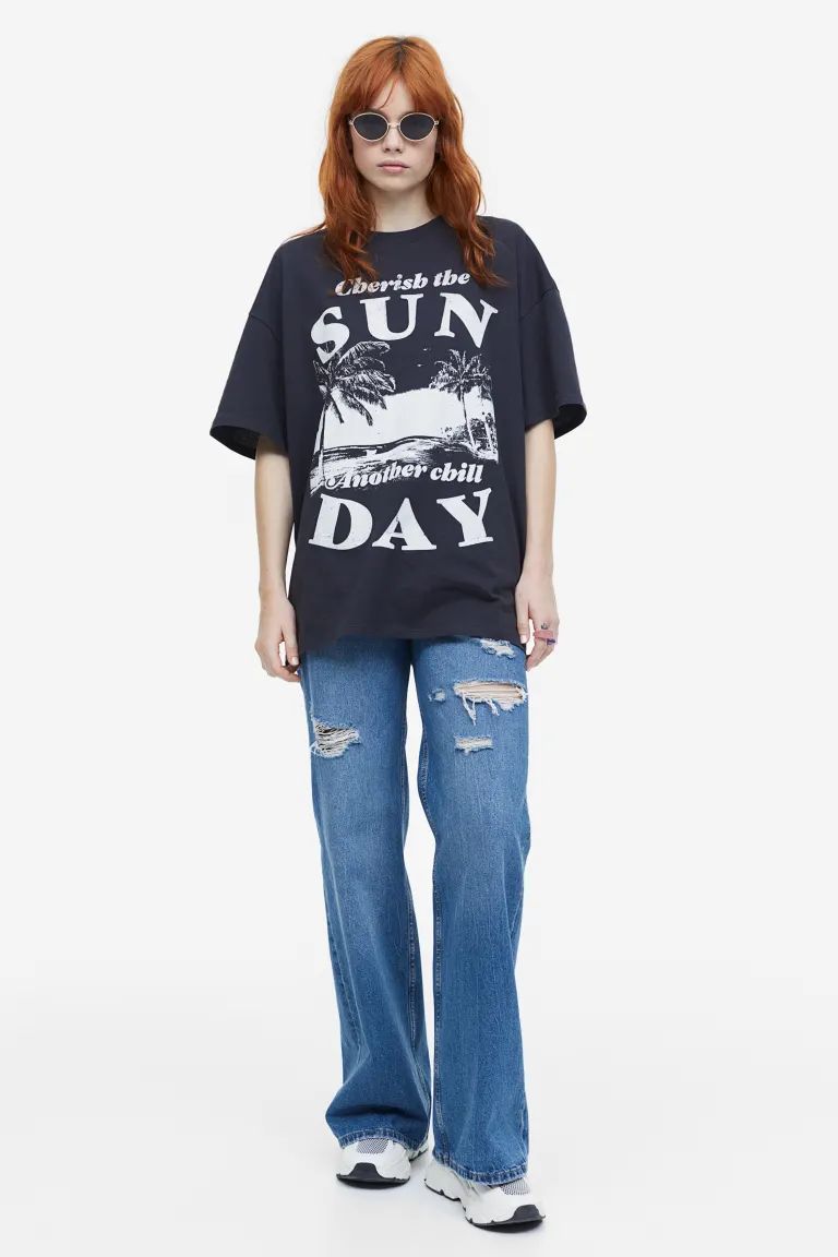 Oversized Printed T-shirt | H&M (US + CA)