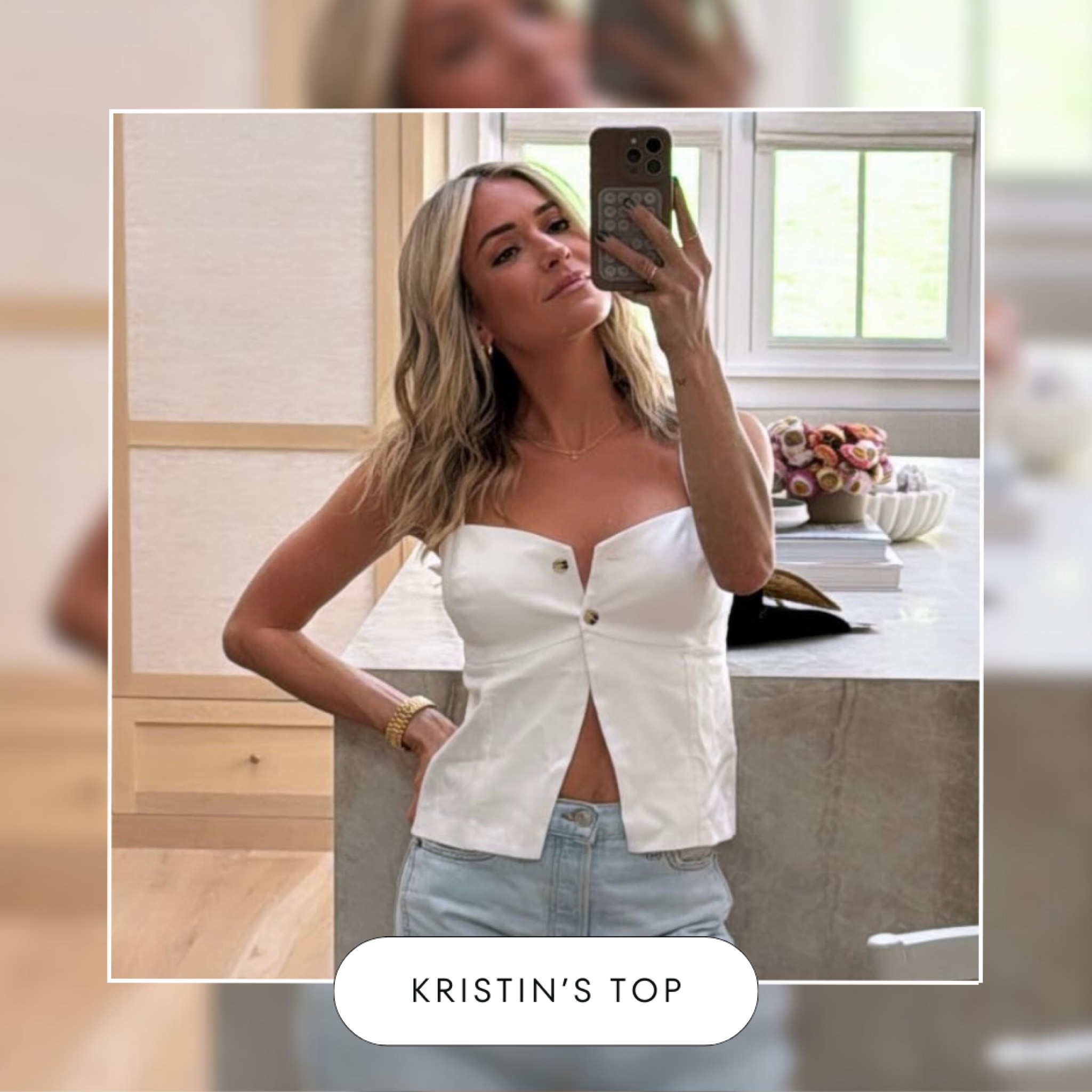Shop Kristin Cavallari’s top at the link in my bio! 🔗