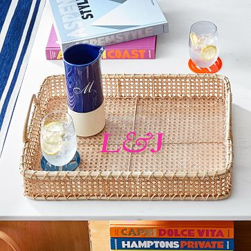 Natural Rattan Rectangle Serving Tray | Mark and Graham