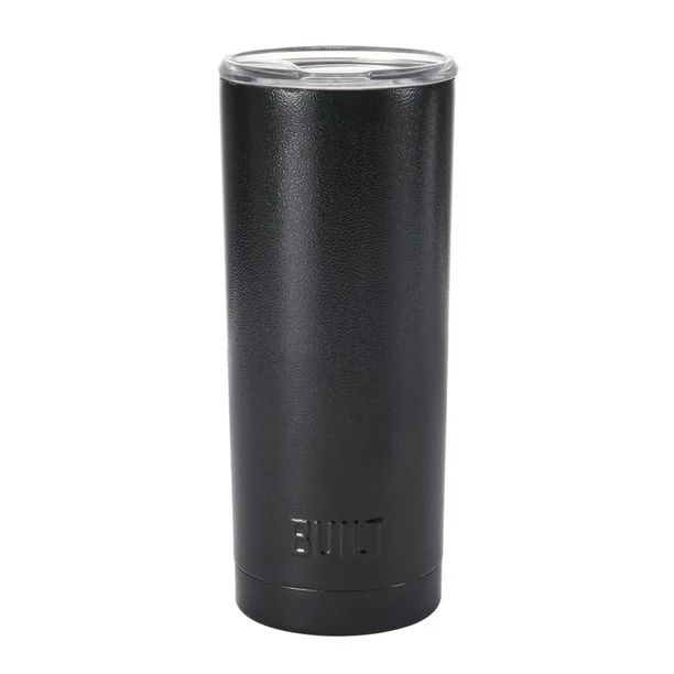 Built 20-Ounce Double-Wall Stainless Steel Tumbler in Black Hammered - Walmart.com | Walmart (US)