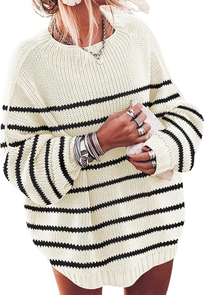 ETCYY Women's Oversized Sweaters Fall 2025 Fashion Winter Clothes Batwing Long Sleeve Knit Sweate... | Amazon (US)