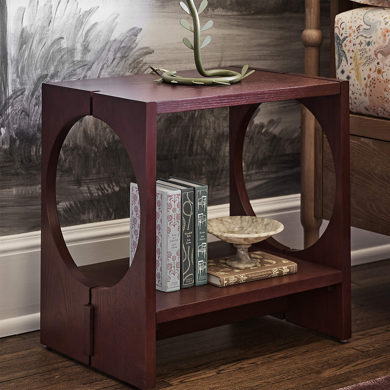 Treasured Chestnut Red Kids Side Table by Jeremiah Brent | Crate & Kids | Crate & Barrel