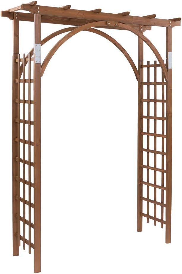 Outvita 7 Ft Wooden Garden Arbor Arch, Fir Wood Arbour Trellis, Pergola Archway for Wedding Cerem... | Amazon (US)