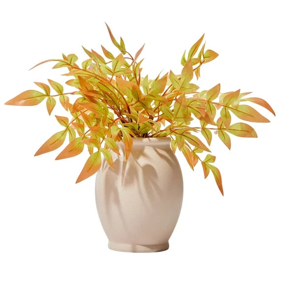Better Homes & Gardens 11" Artificial Sumac Plant in Ceramic Vase | Walmart (US)