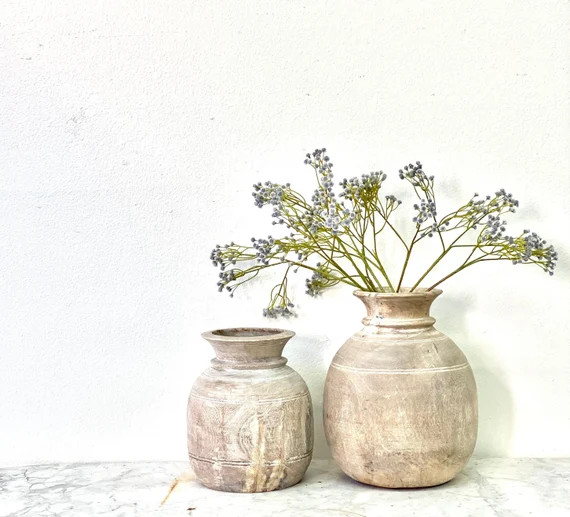 Vintage Extra Large Handmade Wooden Vase Vintage Wooden | Etsy | Etsy (US)