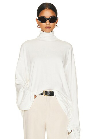 The Oversized Turtleneck Tee in Supreme Jersey | FWRD 
