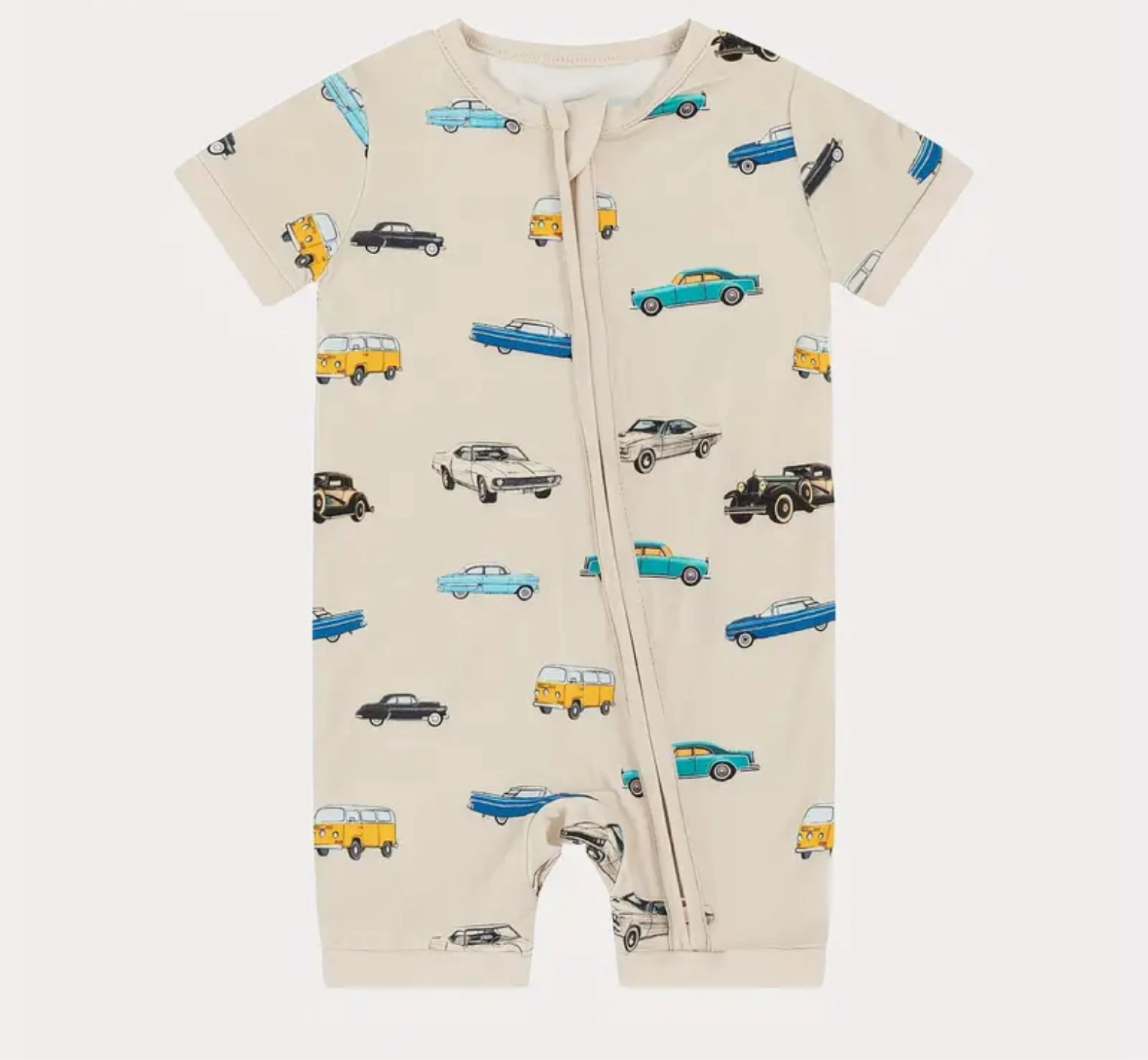 Retro car bamboo romper 