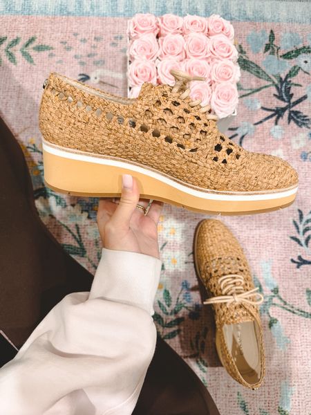 Raffia wedge sneakers. True to size!



#LTKstyletip #LTKshoecrush #LTKSeasonal