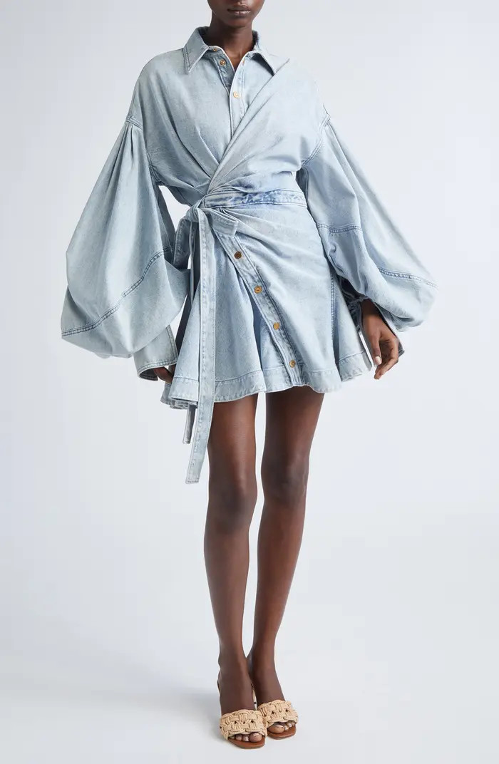 Rebellion Denim Wrap Minidress | Nordstrom