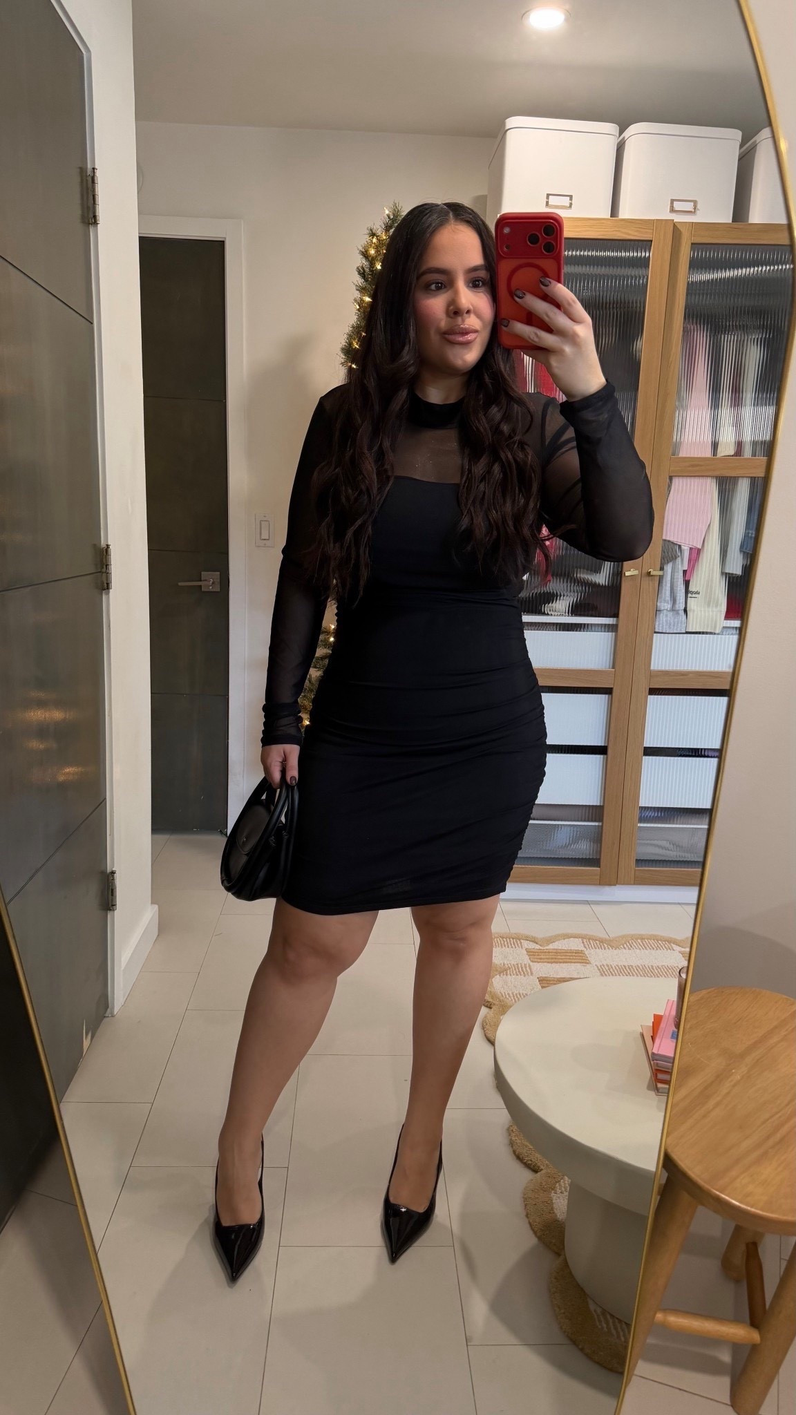 A little black dress! Wearing size L 

#LTKSeasonal #LTKootd #LTKMidsize