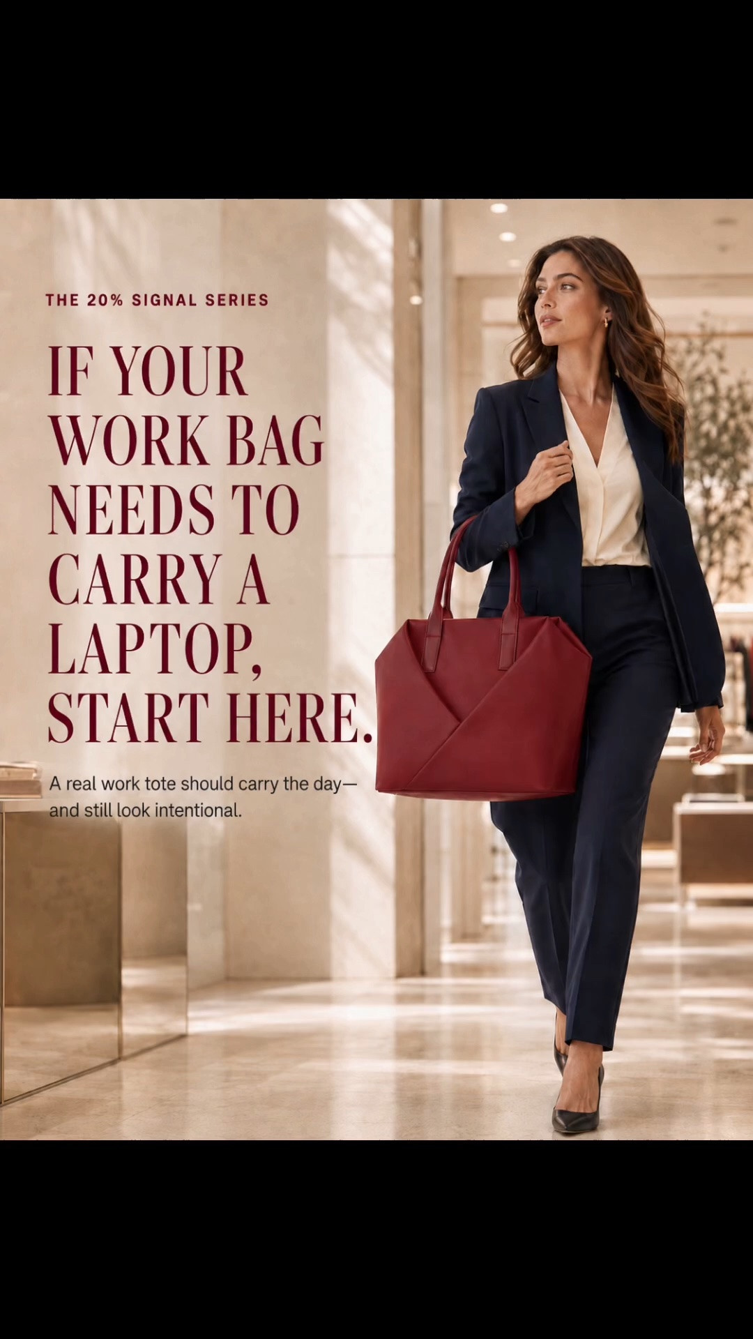 A work bag can look polished and still be completely wrong for work.

If I’m carrying a laptop, charger, notebook, wallet, and everything else that follows me through a workday, “pretty” isn’t enough.

Before I recommend a tote, I’m looking at four things: capacity, structure, how it carries, and whether it actually works with the wardrobe you already own.

That’s why this burgundy LUX & NYX Origami Tote caught my attention.

It gives you the visual impact of a statement bag without sacrificing the job a work tote actually has to do. It accommodates a laptop, has a distinctive structured shape, and the burgundy works with navy, charcoal, camel, ivory, and black.

And that matters because I don’t want you buying a bag for one good outfit.

I want the bag that earns Monday morning, the meeting, the commute, and Wednesday all over again.

If your current work tote looks good until you actually have to carry your work in it, this is the upgrade I’d look at.

SHOP MY EXACT WORK-TOTE PICK →
Linked in my LTK storefront and available at Macy’s.

Save this before your next work-bag purchase.

#MacysStyle #Macys #WorkBag #WorkwearForWomen #OfficeStyle #ExecutiveStyle #Workwear