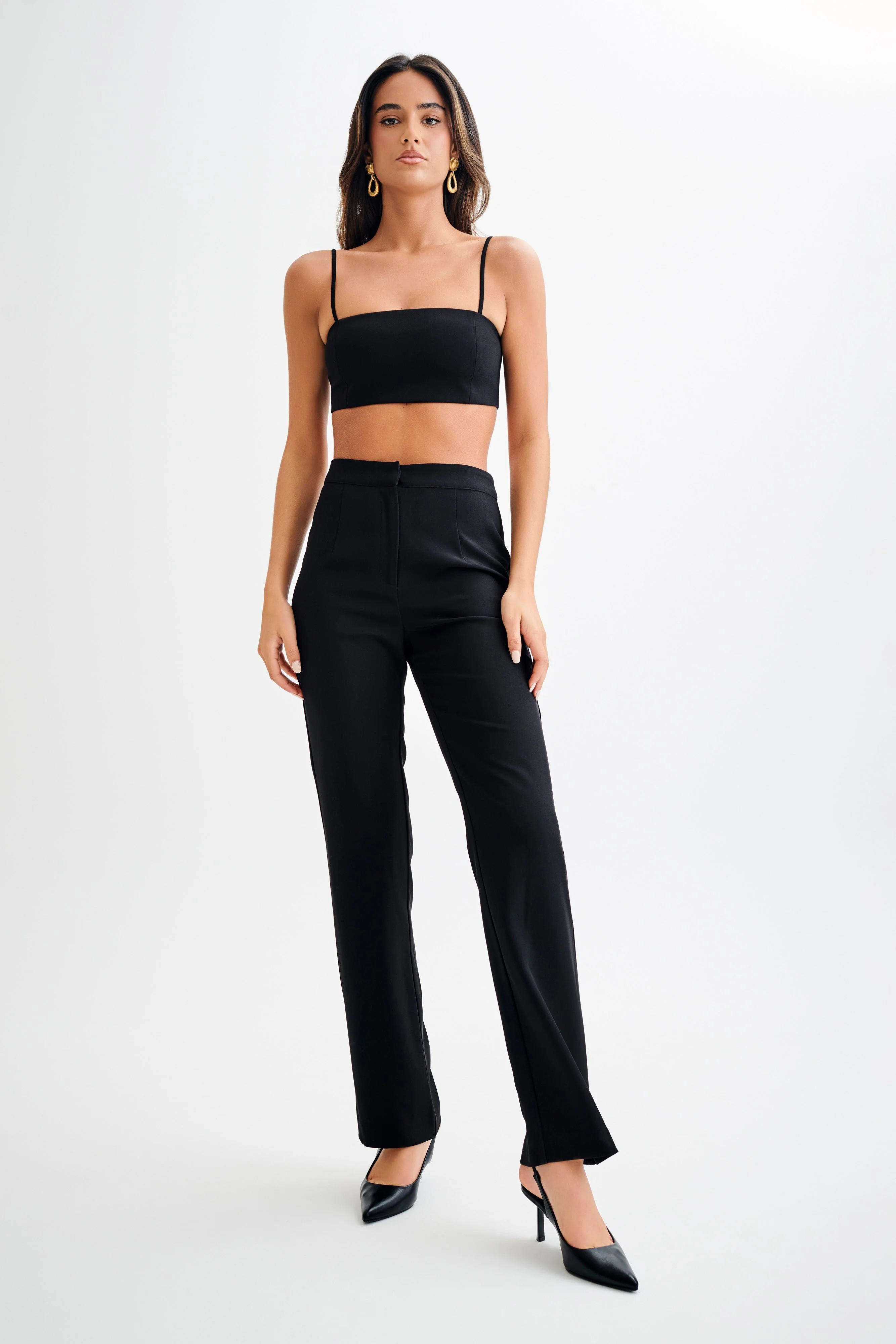 Allanah Straight Leg Pant - Black | MESHKI US