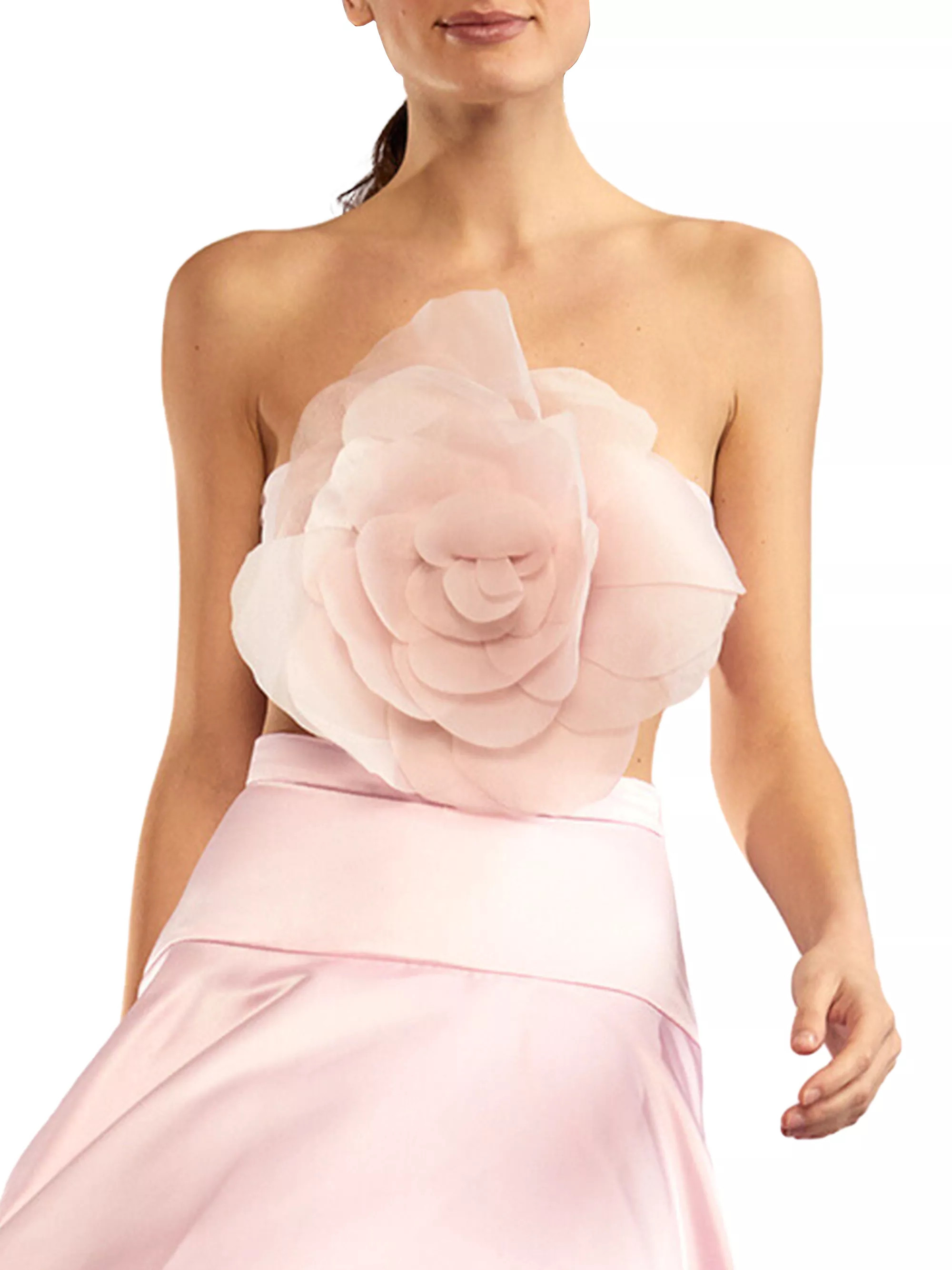 Organza Flower Bandeau Top | Saks Fifth Avenue