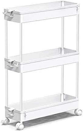 SPACEKEEPER Slim Rolling Storage Cart, Laundry Room Organization, 3 Tier Mobile Shelving Unit Bat... | Amazon (US)