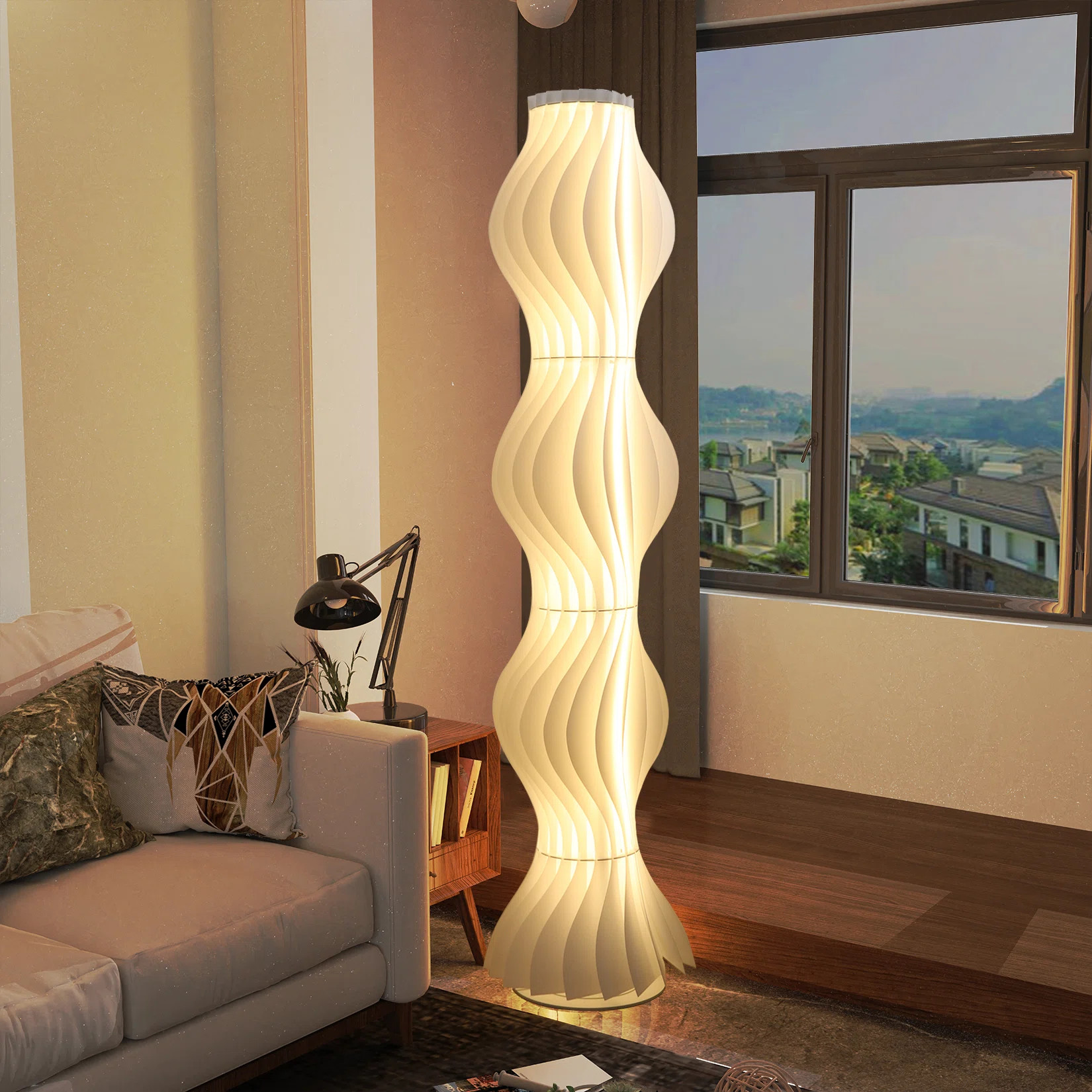Allicia 66.9'' Rust LED Novelty Floor Lamp | Wayfair North America