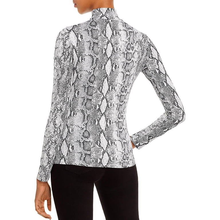 Fore Womens Turtle Neck Snake Print Turtleneck Top Black XS - Walmart.com | Walmart (US)