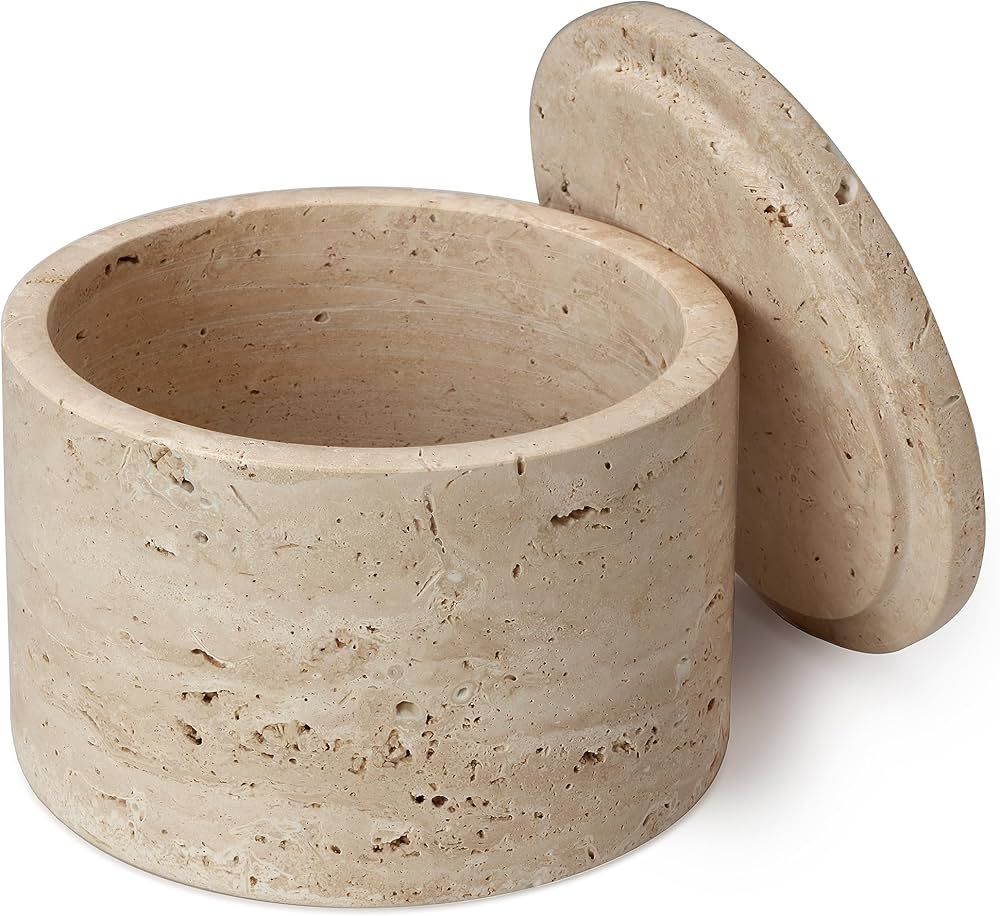 Travertine Stone Pet Dog and Cat Treat Jar (Tulum) | Amazon (US)