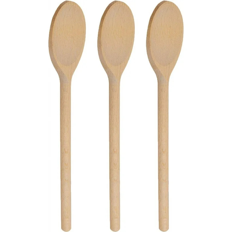 3Pcs 12 Inch Long Wooden Spoons for Cooking - Oval Wood Mixing Spoons for Baking, Cooking, Stirri... | Walmart (US)