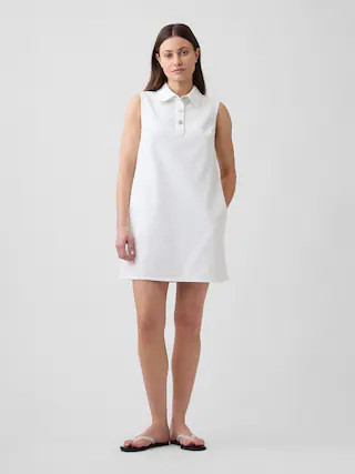 Sleeveless Collared Denim Mini Dress | Gap Factory