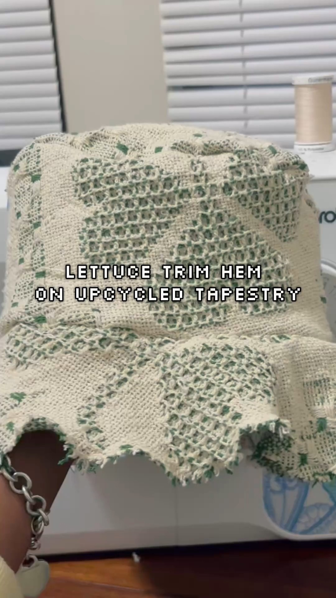 Love love love lettuce trim on anything so l tried the tapestry and it worked. 10/10 would recommend! #upcycledfashion #beginnersewing #sewingtiktok #brothersewingmachine #tapestrybuckethat #thriftflip #sewwithme

#LTKSaleAlert #LTKFindsUnder50 #LTKFindsUnder100