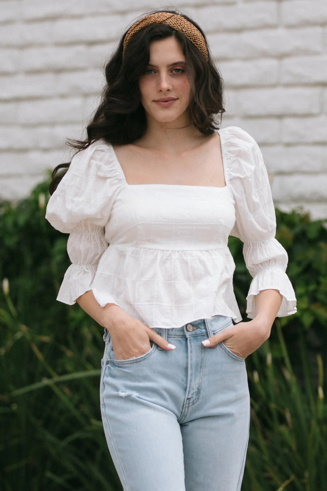 Yasmine Babydoll Cropped Top | Morning Lavender