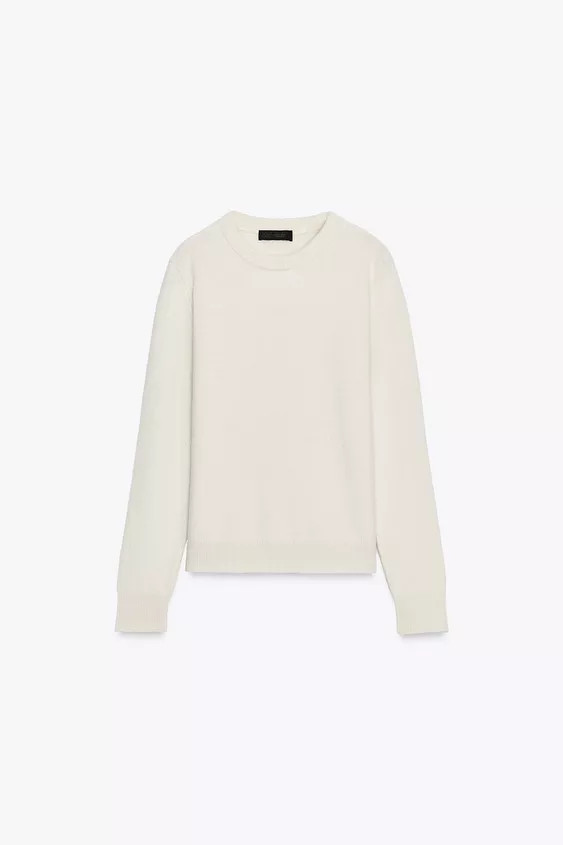 CASHMERE AND WOOL BASIC SWEATER | Zara UK