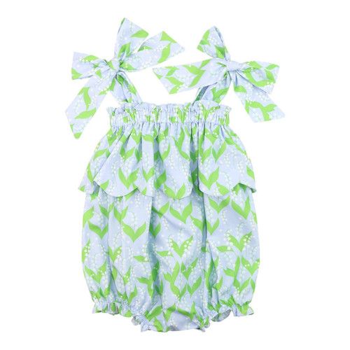 Green And Blue Lily Of The Valley Scalloped Bubble | Cecil and Lou