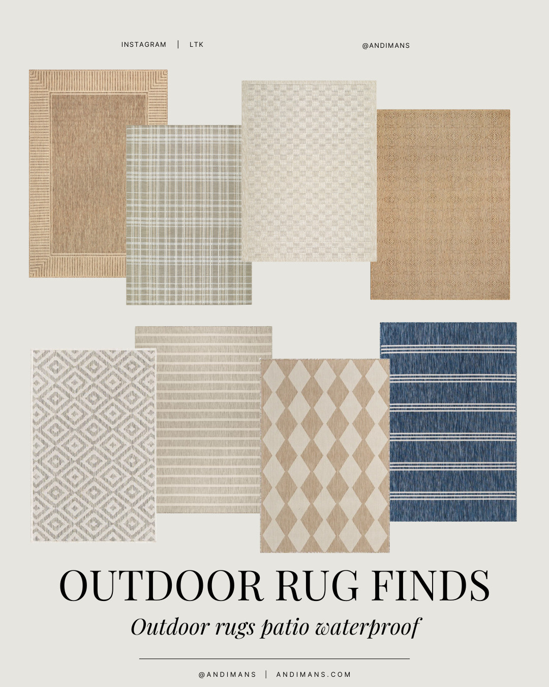 Weather-resistant outdoor rugs that add warmth and texture without worrying about rain, sun, or wear. 

 #LTKOver40 #LTKHome #LTKSaleAlert