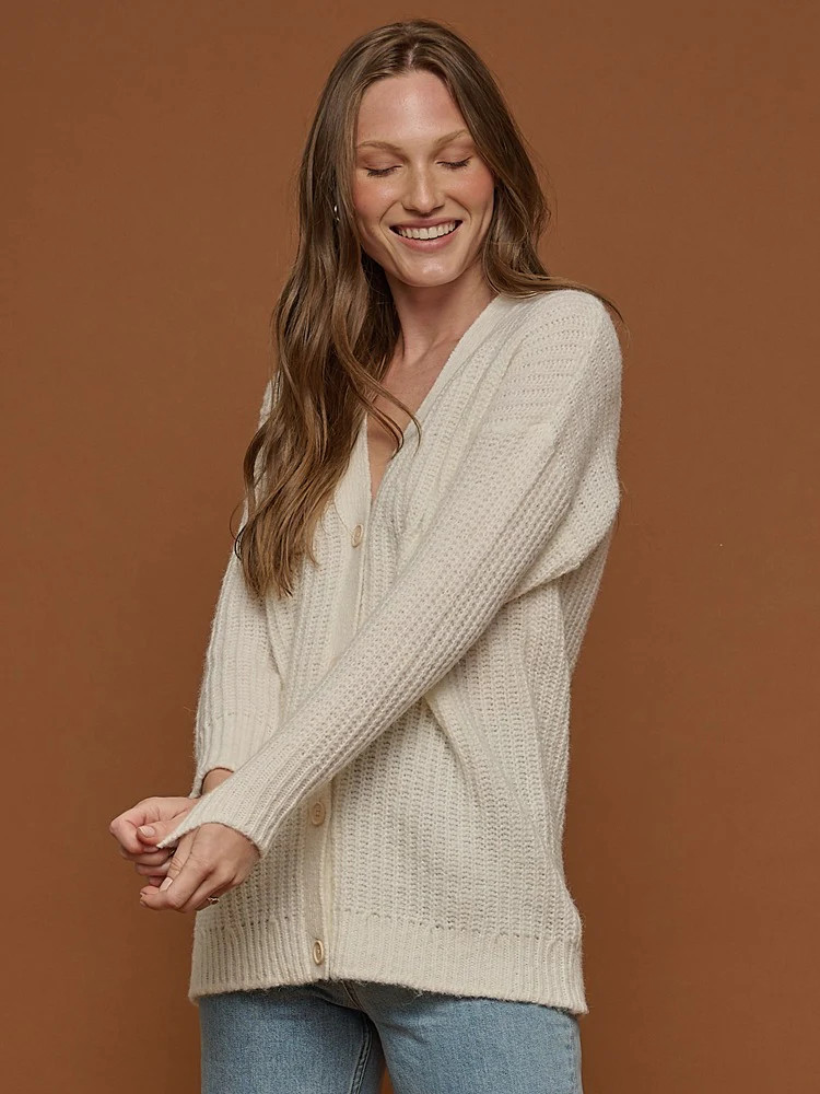 Judith Cocoon Cardigan Birch | Tradlands