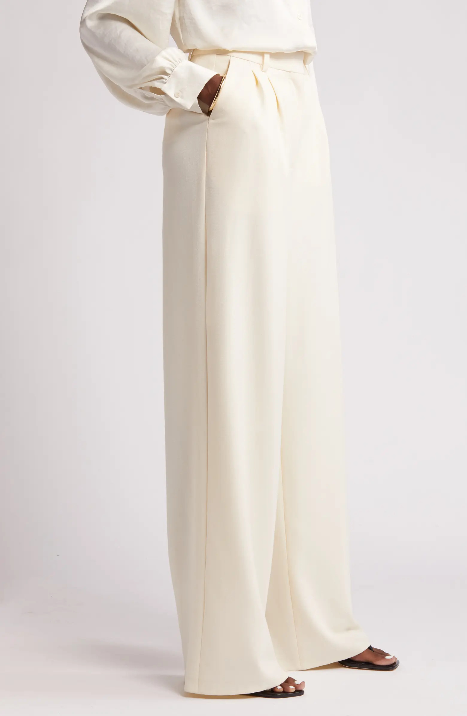 Nordstrom Double Pleat Wide Leg Pants | Nordstrom | Nordstrom