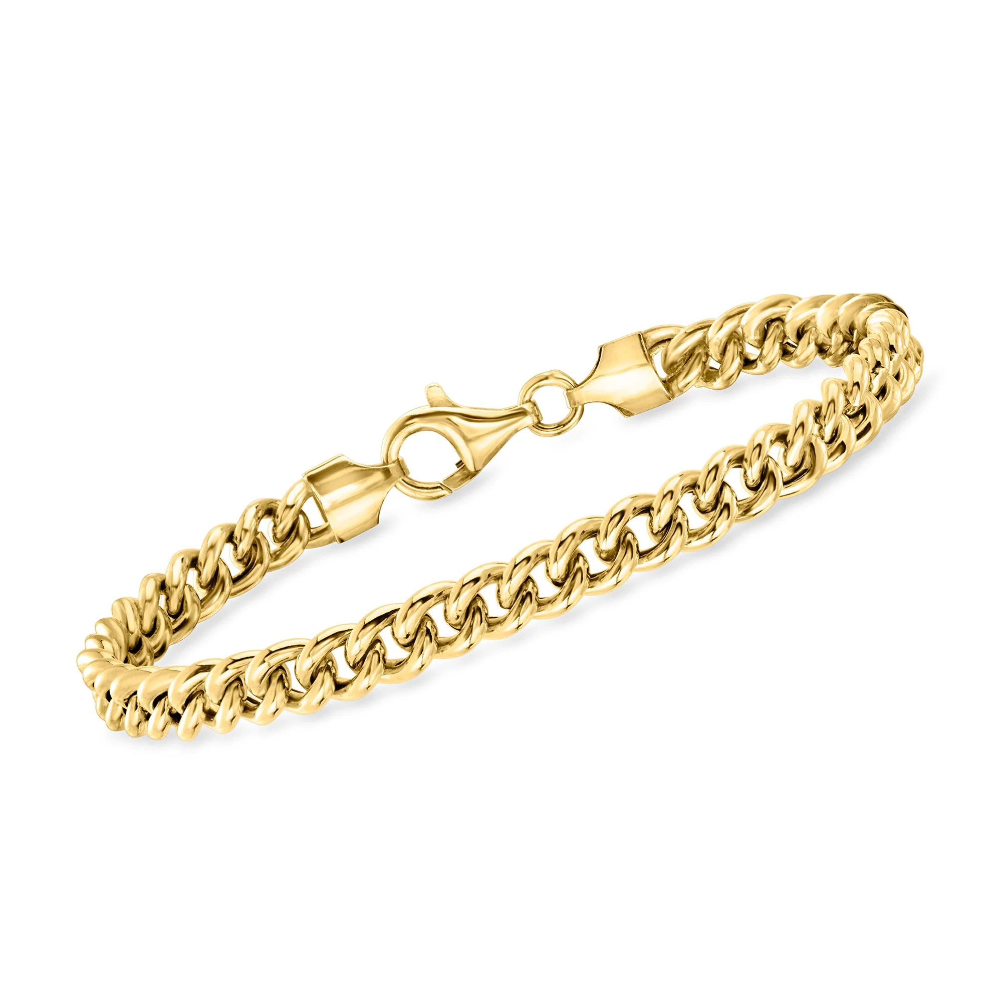 Ross-Simons Italian 18kt Gold Over Sterling Curb-Link Bracelet | Shop Simon